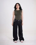 P1-BLACK BAGGY DENIM