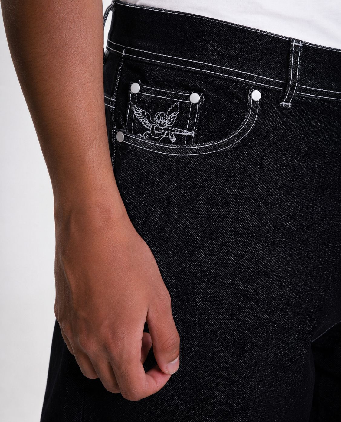 P1- BLACK BAGGY DENIM