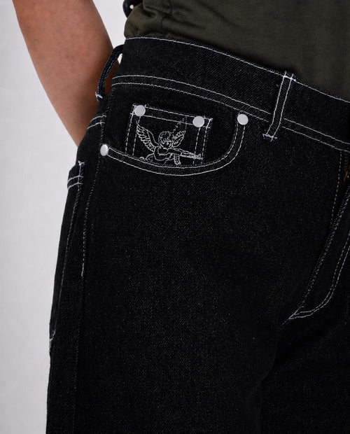 P1-BLACK BAGGY DENIM